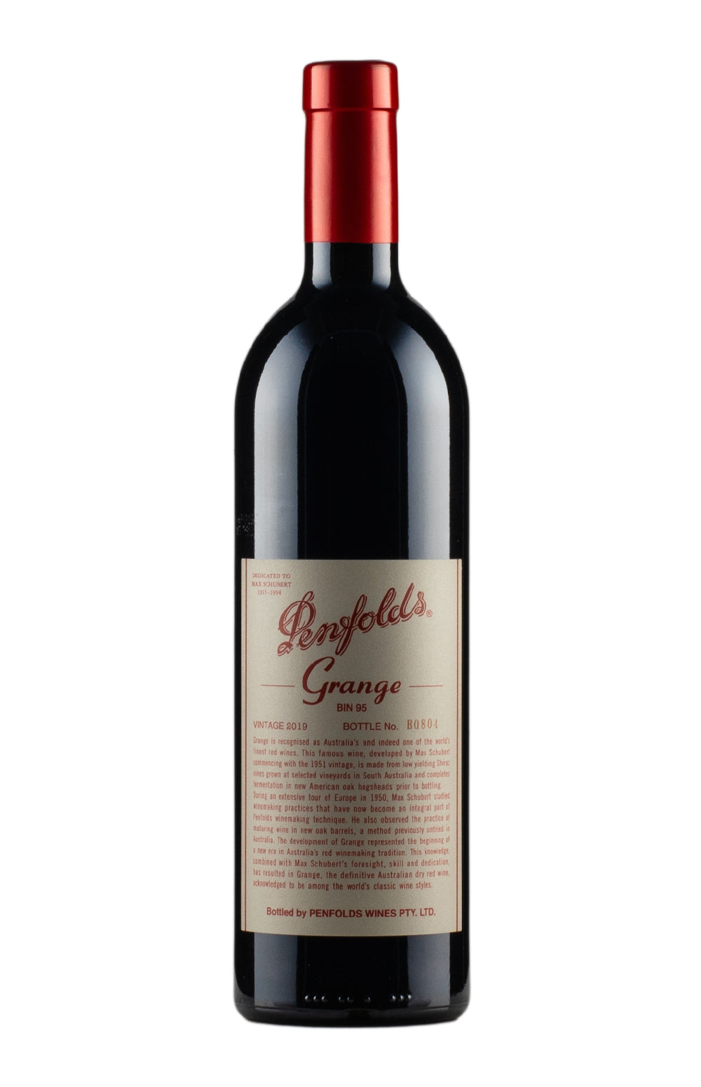 Bottle of Penfolds Grange 2019