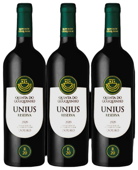 Conjunto de 3 Garrafas de Quinta do Couquinho Unius Reserva 2020 - Vinogrande