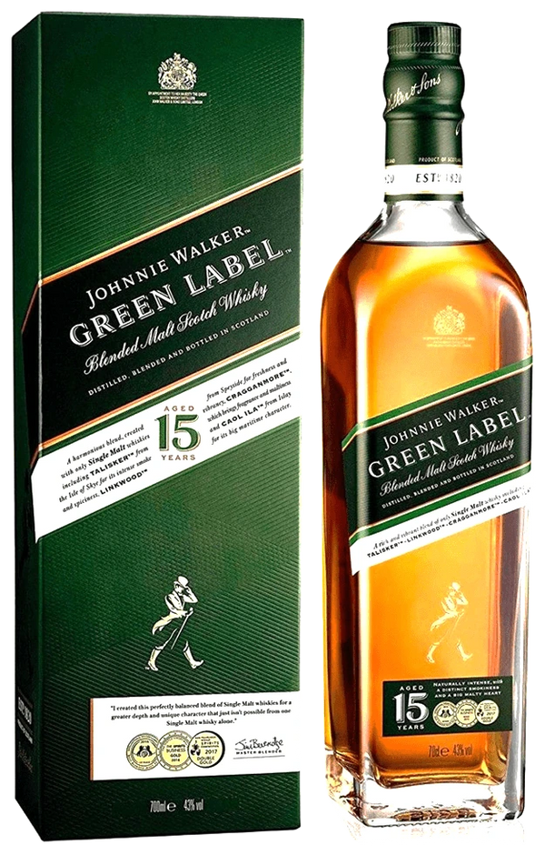 Johnnie Walker 15 anos Green Label - Vinogrande