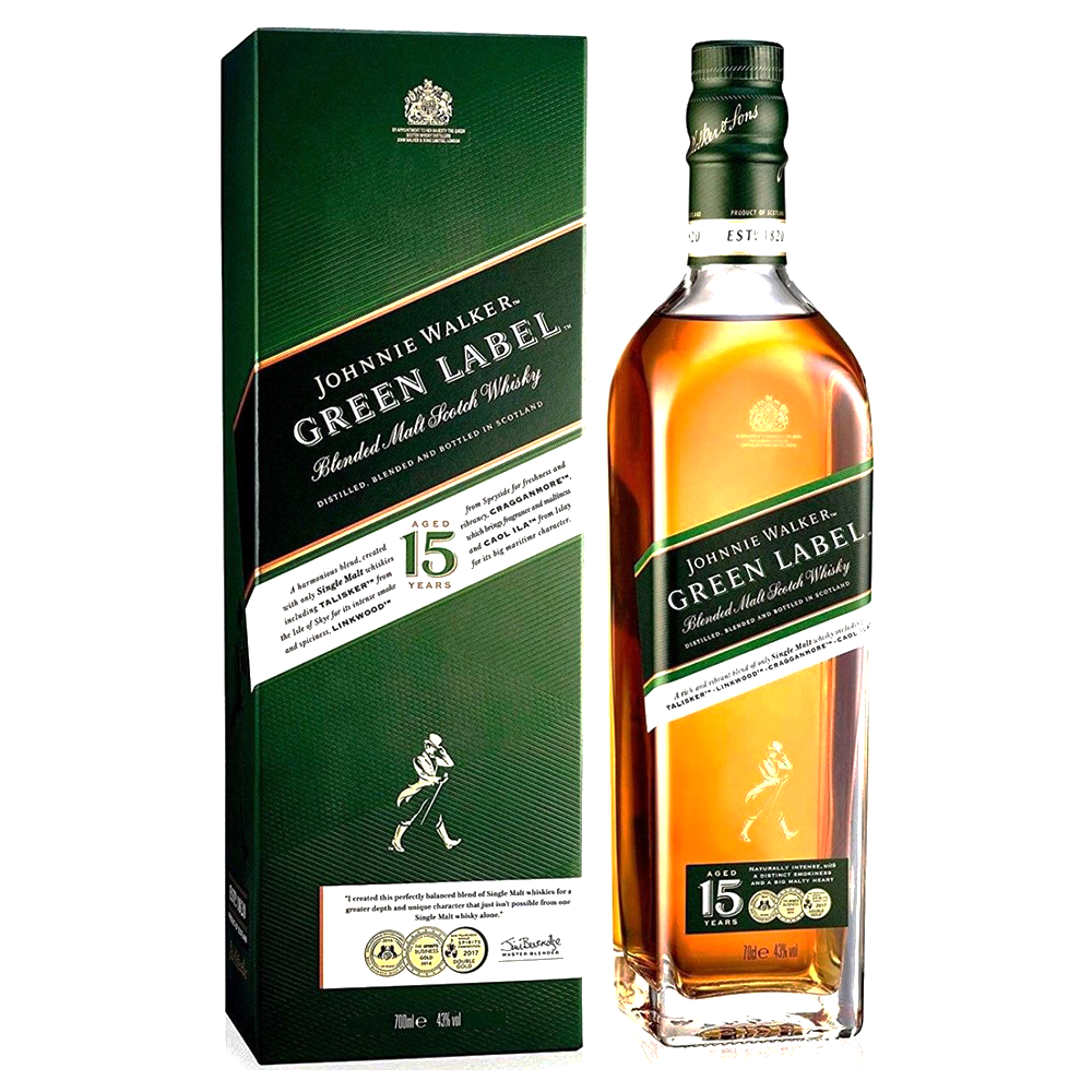 Johnnie Walker 15 anos Green Label - Vinogrande