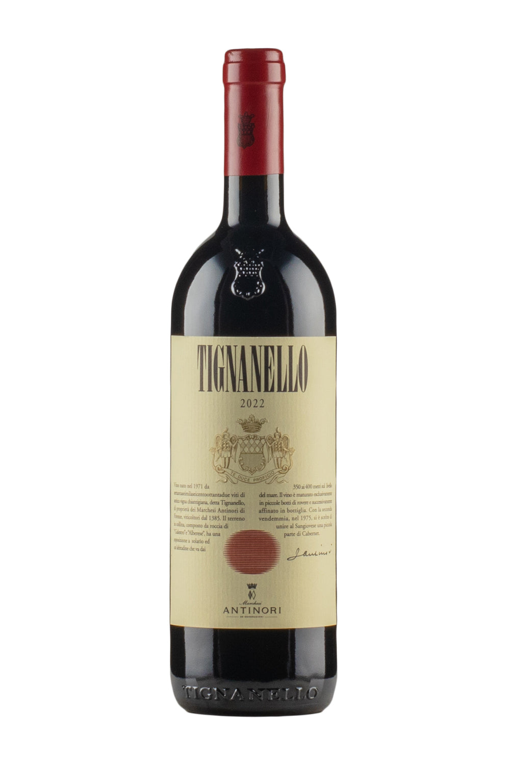 Bottle of Tignanello 2022