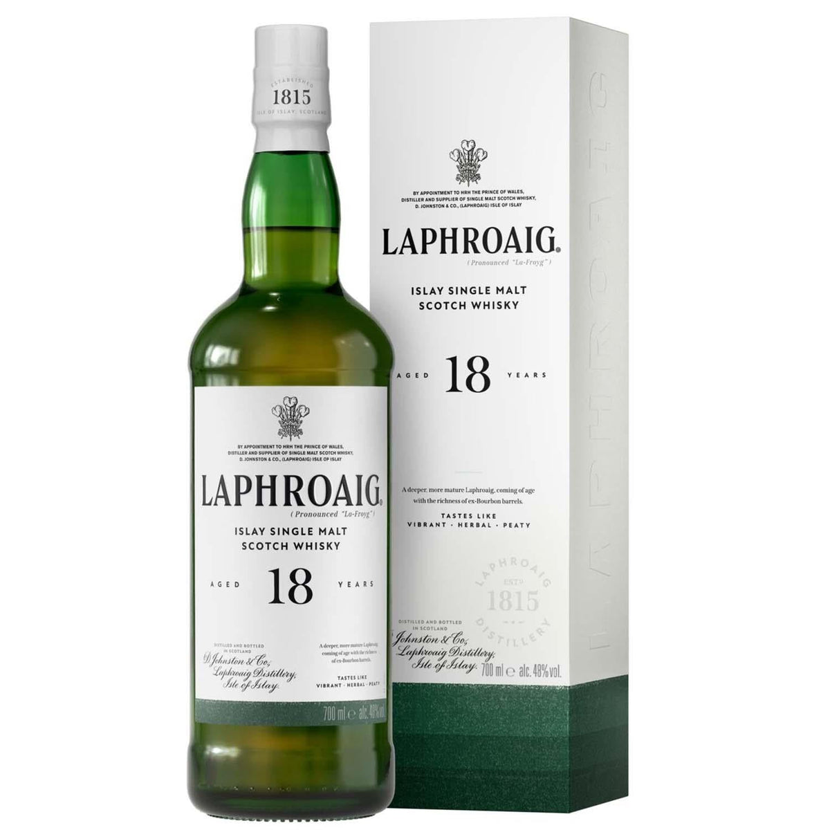 Botella de Laphroaig 18 Anos