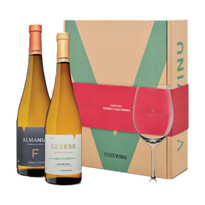 Conjunto Vinevinu 1 gf Almanua F + 1 gf Génese Alvarinho + 1 copo