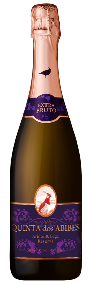 Bottle of Espumante Quinta dos Abibes Arinto & Baga Reserva Bruto 2023 — rosé sparkling wine