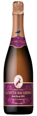 Garrafa de Espumante Quinta dos Abibes Rosé Baga Bruto 2022 — vinho espumante rosado