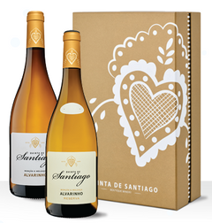 Quinta de Santiago Conjunto 2 gfs c/ Cxa cartão (1 gf Alvarinho 2025 + 1 gf Alvarinho Reserva 2025)