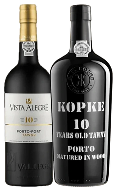 Pack Natal Porto 10 Anos: Vista Alegre 10 Anos Tawny and Kopke 10 Anos Tawny side by side