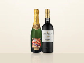 Pack Natal Brinde & Porto: Murganheira Cuvée Reserva Especial Bruto and Porto Vista Alegre 10 Anos, side by side